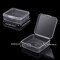 24 Pieces Small Clear Plastic Beads Storage Containers Box with Hinged Lid for Storage of Small Items, Crafts, Jewelry, Hardware (2.5 x 2.5 x 0.8 Inches)